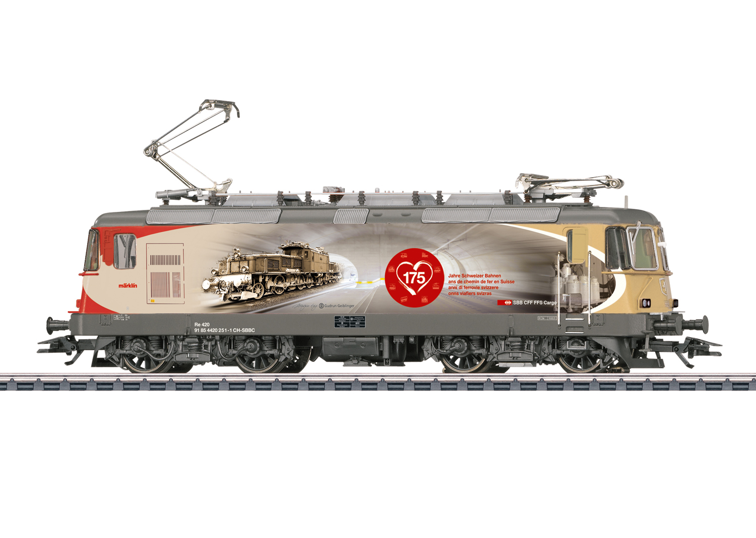Locomotive sp&#233;ciale pour les &quot;175 ans des chemins de fer suisses“