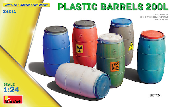 1/24 Plastic Barrels 200 Liter