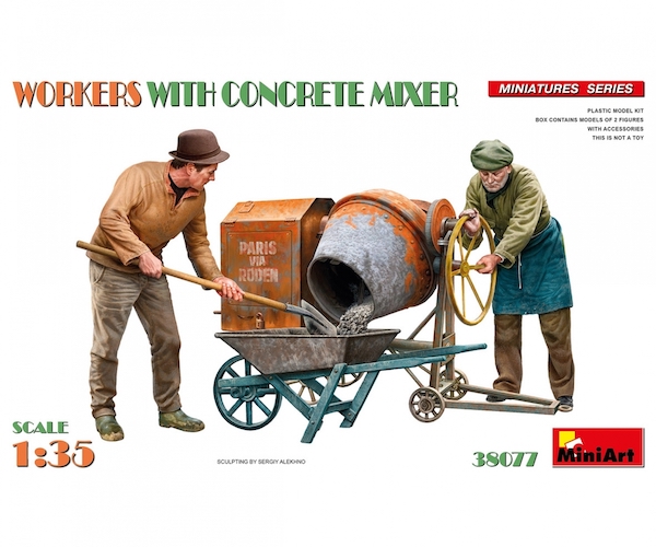 1/35 Workers with Concrete Mixer