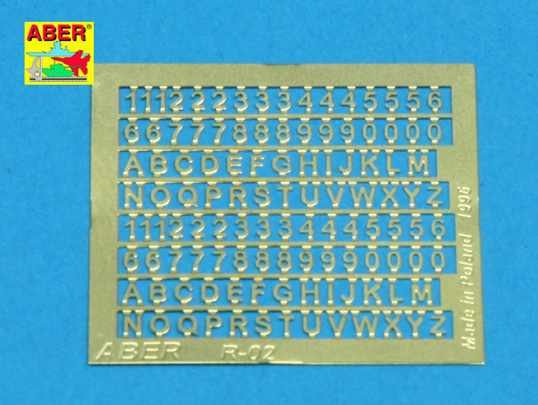 Letters &amp; Numbers (1,5 mm high)