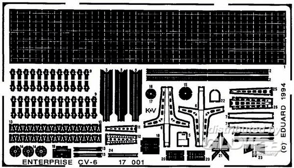 1/700Flugzeugtr&amp;#228;ger USS Enterprise CV6 f&amp;#252;r Tamiya Bausatz 77514