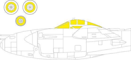 1/48 P-38J Masking for Tamiya