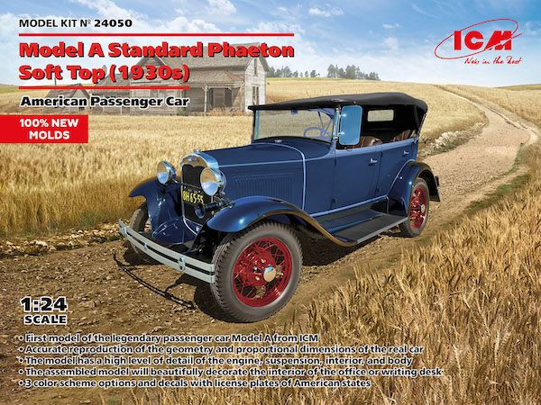 1/24 Model A Standard Phaeton Soft Top