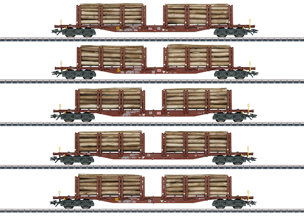 Wood Transport Stake Car Set