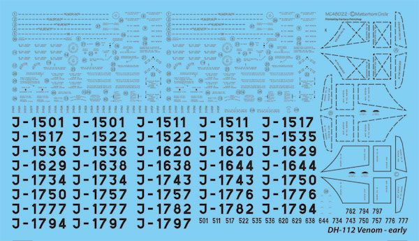 1/48 DH-112 Mk.1/MK1 R / Mk 4 Venom  Swiss Decal