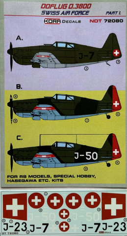 1/72 doFlug D.3800 Swiss air Force Part I