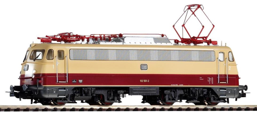 H0 DB E-Lok BR112 B&#252;gelfalte rot/beige AC-PluX22.