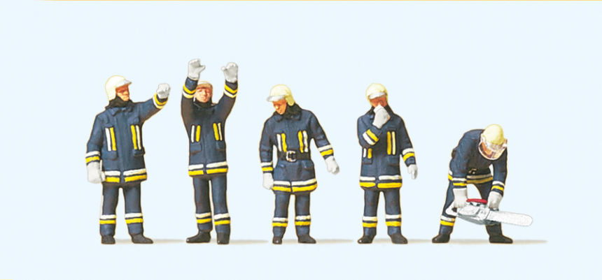 1:87  Feuerwehrm&#228;nner in moderner Einsatzkleid.