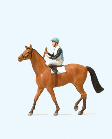 1:87  Jockey auf Pferd