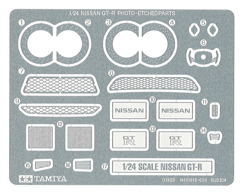 1/24 Aetzteile Nissan GT-R