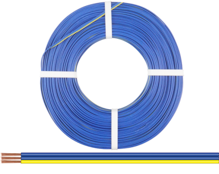 Drillingslitze 0,14 mm&#178; / 50 m blau-blau-gelb 