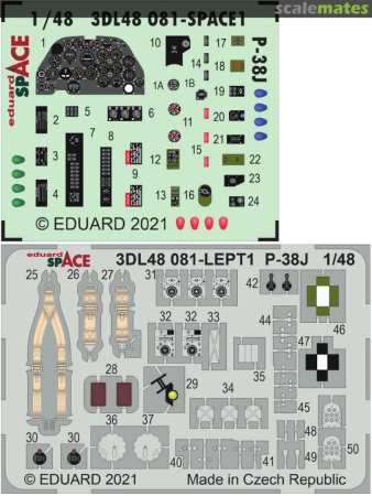 1/48 P-38 J Space  3-D Decal  for Tamiya