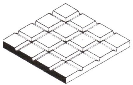 White polystyrene pavement sheets, spacing 12.70 m
