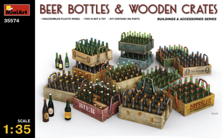 1/35 Beer Bottles &amp; Wooden Crates