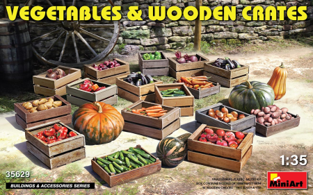 1/35 Vegetables &amp; Wooden Crates