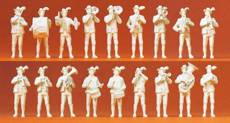 1:87  Bayerische Volksmusik, 18 unbemalte Figuren