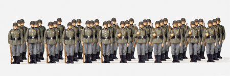 1:87  Infanterie angetreten. DR 1939-45 36 Fig. unbemalt