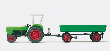 1:87  Ackerschlepper DEUTZ D 62 06 m. Anhänger