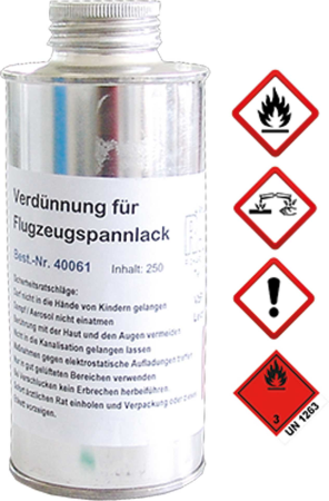 Nitroverd&#252;nner f&#252;r Spannlack  250ml  