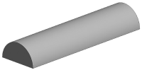 Semicircular polystyrene tube, diameter 1.50 mm, 0