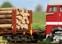 H0 Rungenwagen-Set Holztransport