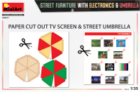 1/35 Street Furniture with Electronics &amp;amp; Umbrella