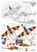 1/32 DH-100 Mk.6 Vampire  Swiss Decal