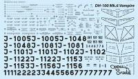 1/32 DH-100 Mk.6 Vampire  Swiss Decal