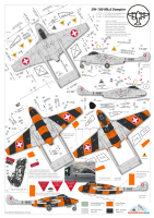 1/48 DH-100 Mk.1/MK.6 Vampire  Swiss Decal