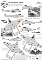 1/72 DH-100 Mk.6 Vampire DH-115 Mk.55 Vampire Trainer Swiss Decal