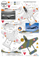 1/72 DH-100 Mk.6 Vampire DH-115 Mk.55 Vampire Trainer Swiss Decal