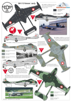 1/72 DH-112 Mk.1 /Mk.1R/Mk4 Venom Swiss Decal