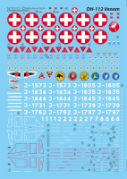 1/72 DH-112 Mk.1 /Mk.1R/Mk4 Venom Swiss Decal