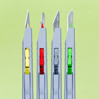 4 einziehbare Pr&amp;#228;zisionsmesser mit Klingen 10 10A 11 &amp;amp;15