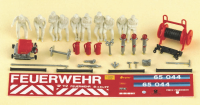 1:87  Feuerwehr-Set,Tragkraftspr., Feuerl., Schlauchhaspe