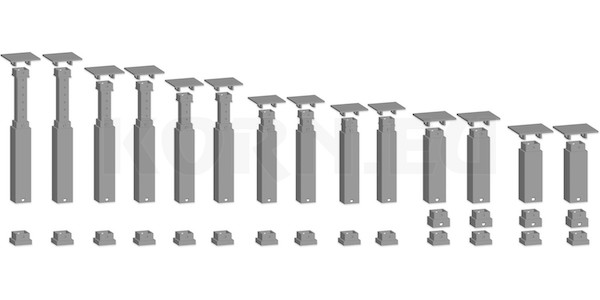 H0 /N Easy-Track Pfeiler Set Steigung